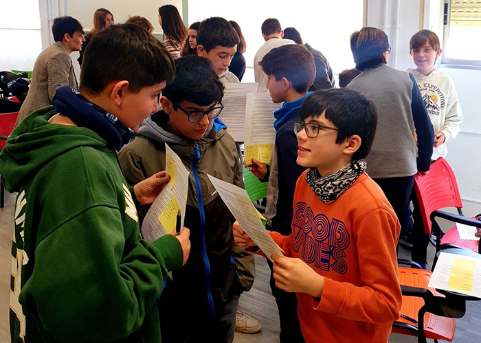 Children working on group project.
