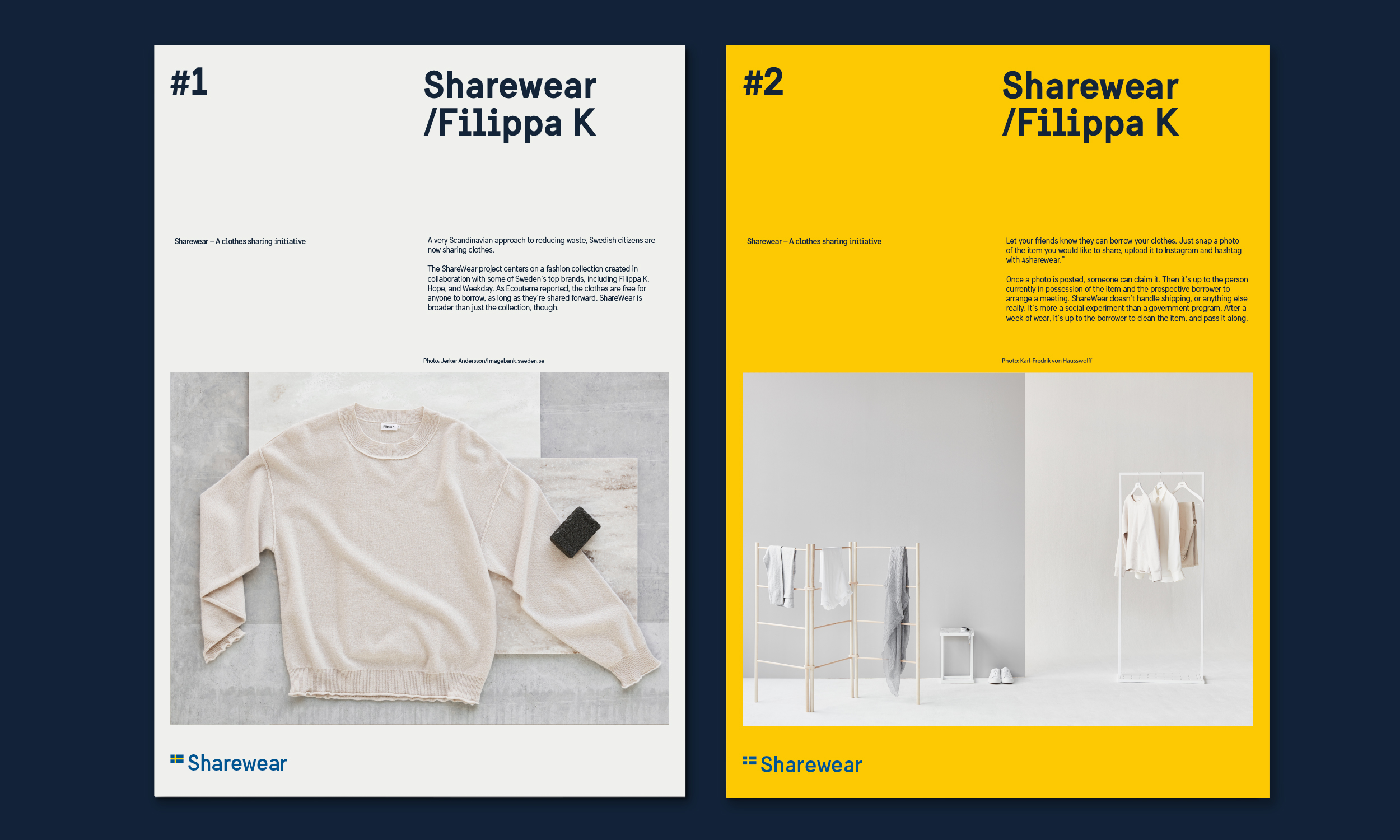 Examples of posters in the Brand Sweden identity.